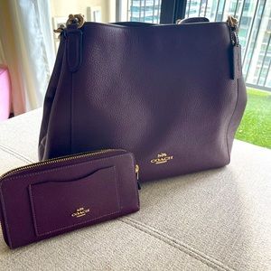 Coach bag and matching wallet only used twice!